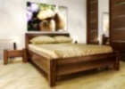Двухспальная масивная кровать  из твердолиственной породы ясень Фото