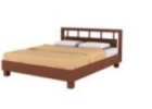 Деревянная двухспальная кровать из масива ясеня Фото