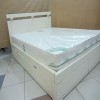 Кровать двуспальная"ГАЛИНА-4Ш"(белая эмаль плюс патина) Фото