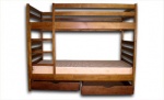 Кровать двухярусная 980х2080 серии Классика, материал-дерево(сосна). Фото